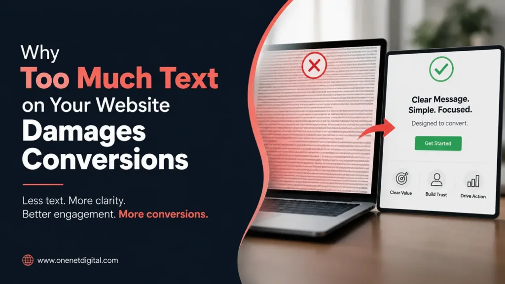 Why Too Much Text on Your Website Damages Conversions