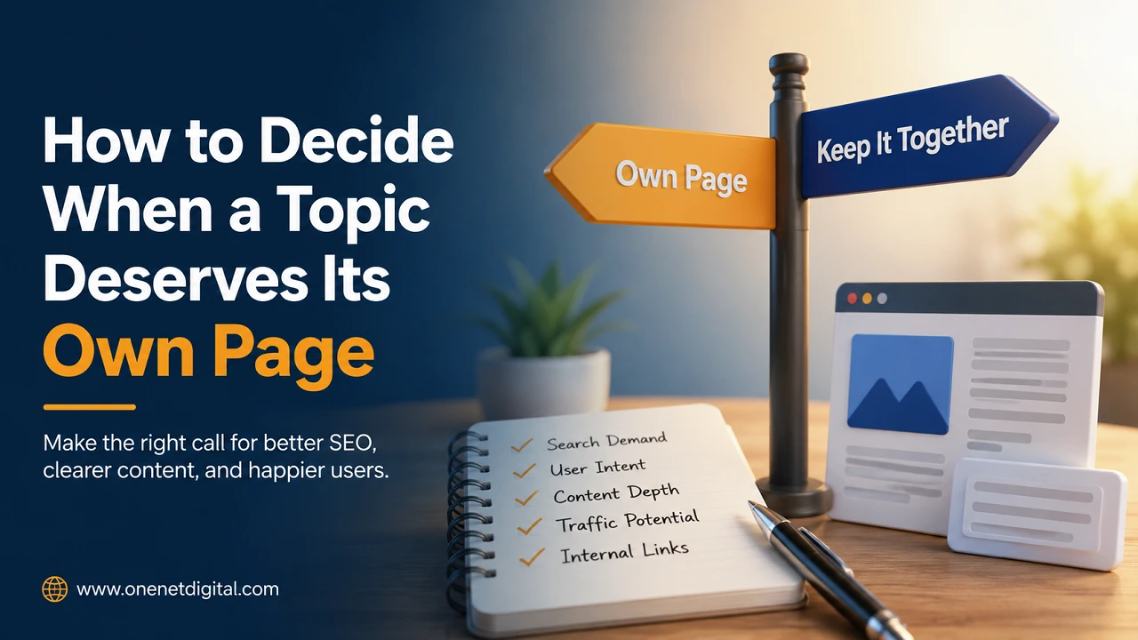 How to Decide When a Topic Deserves Its Own Page