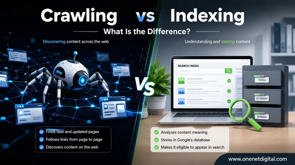 Crawling vs Indexing: What Is the Difference
